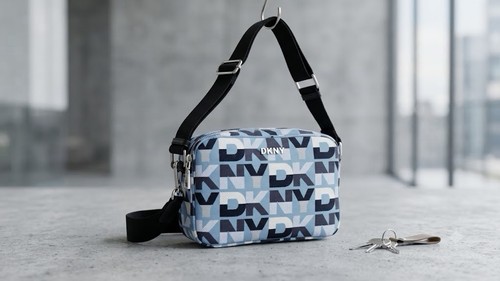 Dkny logo denim crossbody bag - dkny,