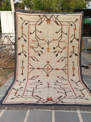 Ethnic kilim wool - ethnic, jute