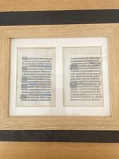 Two 15th  CENTURY FRENCH ILLUMINATED MANUSCRIPT LEAVES C1450