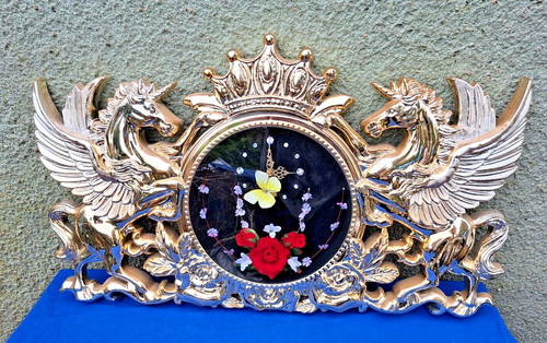 Vintage wall clock unicorn - vintage,