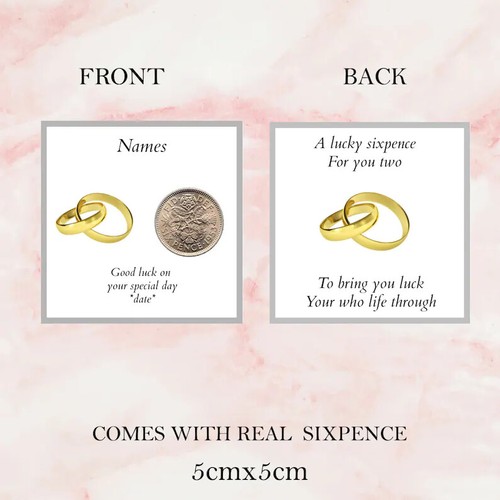 Personalised lucky sixpence - lucky,