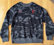 Nike Liverpool Fc Sweatshirt Jersey Black Marble Pattern Size Large Used 