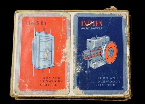 Vintage advertising playing