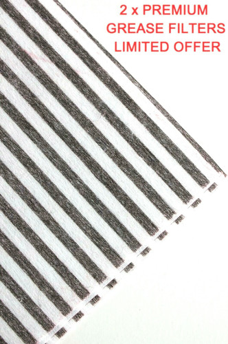 Cooker hood hob grease - 2x,