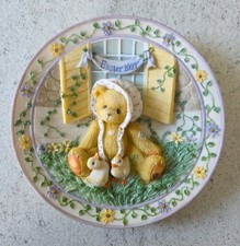 Cherished Teddies Girl With Chicks Easter 1997 Plate, 203009, Boxed, Rare