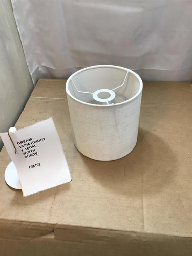 Cream drum lampshade 16cm - cream,
