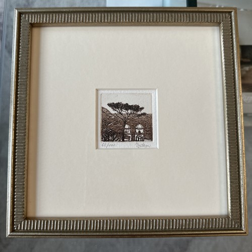 Signed miniature landscape - signed,