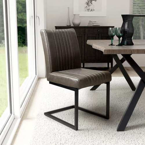 Dining chair cantilever - cantilever, grey
