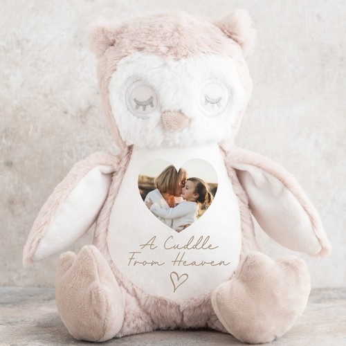 Personalised memory teddy owl - personalised,