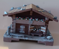 Cute Small wooden  Musical Music Box Swiss chalet cottage Made in Germany