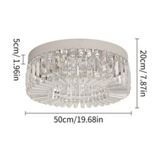 LED Ceiling Light Crystal Chandelier Living Room Bedroom Pendant Lamp 3-Colors
