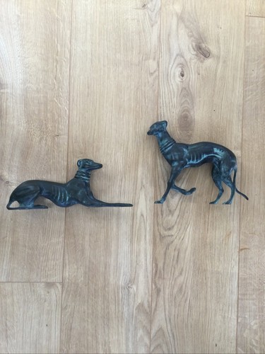Cast bronze greyhound dog - bronze,
