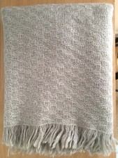 White Company Luxury Mohair/Wool Throw – Beige