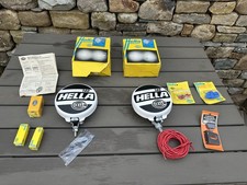 VINTAGE HELLA 140 FOG LIGHTS FOGLIGHTS/SPOTLIGTS AND FITTING KIT