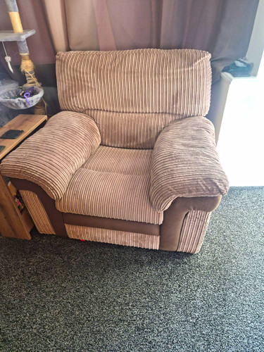 Brown beige striped fabric - brown/beige,