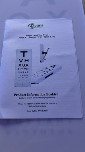 Eye test chart wall - test, light