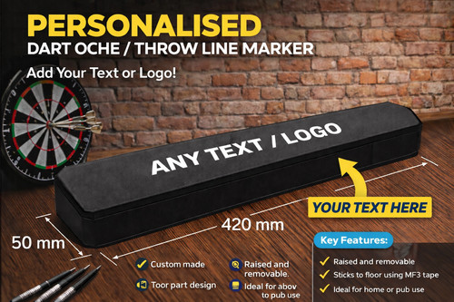 Raised darts oche removable - darts,