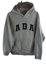 ADANOLA Grey Spellout Hoodie size M Womens Oversized Casual Outdoors Outerwear