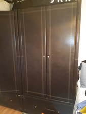 Two large Brown Faux Leather