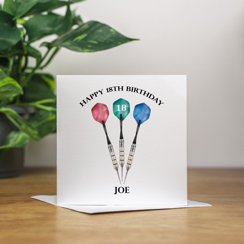 Personalised darts 18th - personalised,