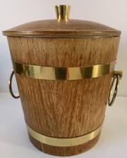 Retro Ice Bucket Teak Wood &