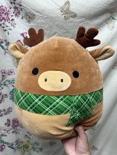 CHRISTMAS SQUISHMALLOW RUBY REINDEER  12" XMAS SOFT PLUSH KELLY TOY SOFT CUSHION