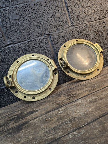 Antique porthole old brass - antique,