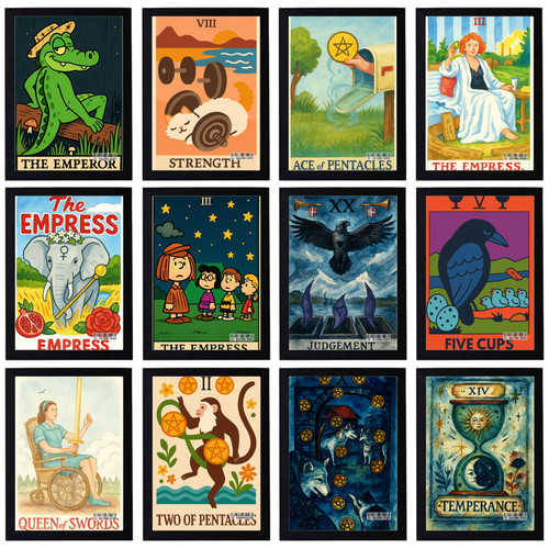 Vintage tarot cards - vintage, poster
