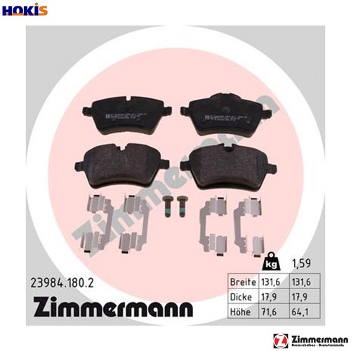 Brake pad set disc - brake,