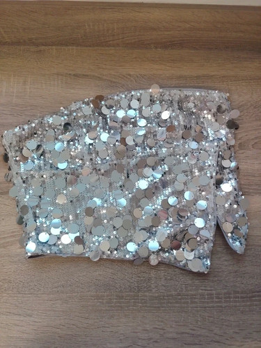 Cider silver sequin crop top - cider,