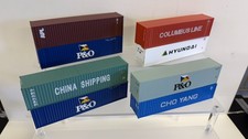 HO 1:87 40ft Intermodal Shipping Containers x8 APL P&O Hyundai Cho Yang etc