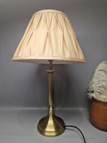Brass corinthian table lamp - table,