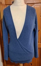 Celtic Clothing Blue Geelong Lambs Wool Jumper Size S