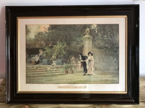 Large antique painting print - large,