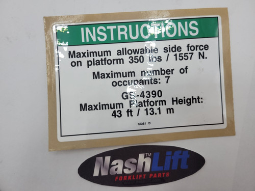 65281 decal notice side force - 65281,
