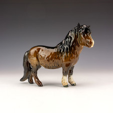 Beswick Pottery - Hand Painted Bay - Shetland Pony Horse Figure