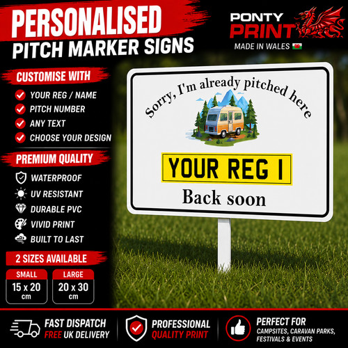 Personalised campervan pitch - personalised,