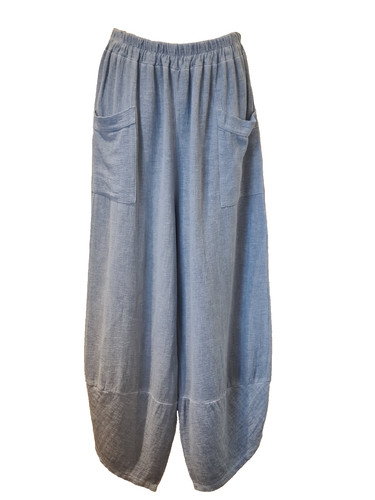 Italian washed linen trousers - washed,
