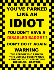 4 Joke Novelty Funny Parking