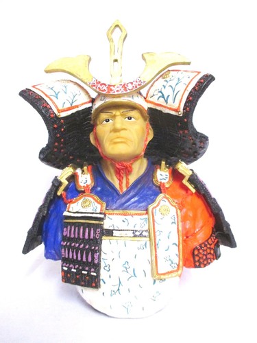 Samurai fighter bust - bust, poly