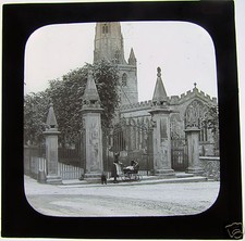 Glass magic lantern slide - glass,