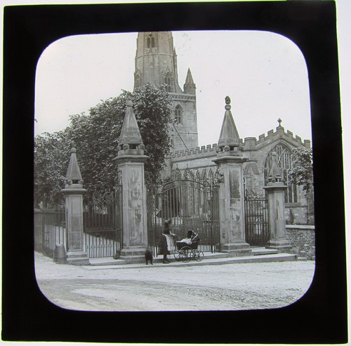 Glass magic lantern slide - glass,