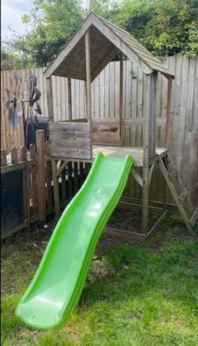 Wooden garden playhouse with - wooden,