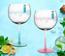 2 Plastic Novelty Gin Glasses
