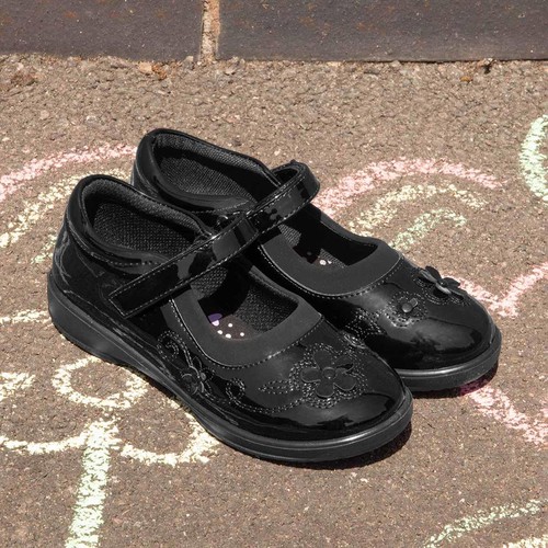 Girls black school shoes - girls,