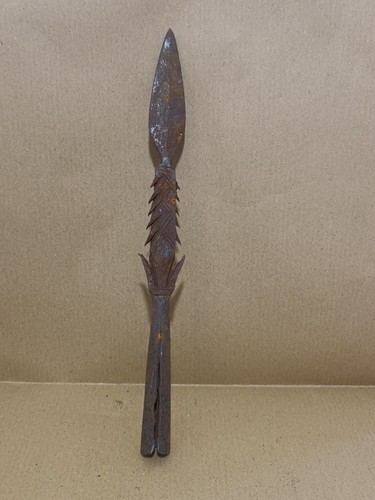 Vintage african tribal spear - african,
