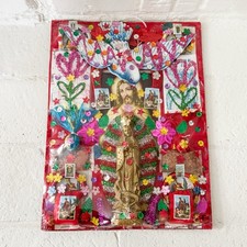 Vtg Mexican Devotional Folk