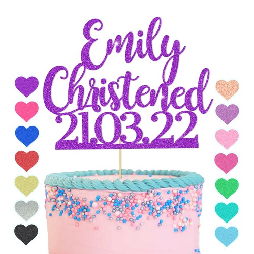 Baby christening cake topper - baby,