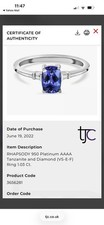 Platinum AAAA TANZANITE AND