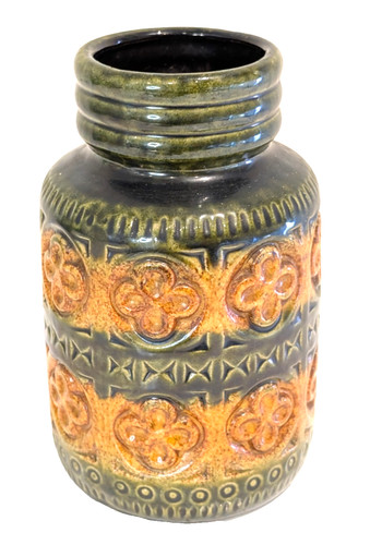 Vtg west german pottery vase - west,